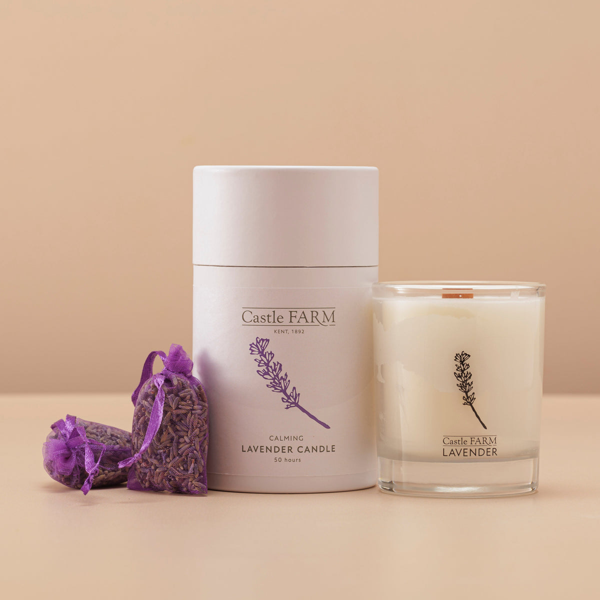 LAVENDER SCENTED CANDLES - 50 HOURS