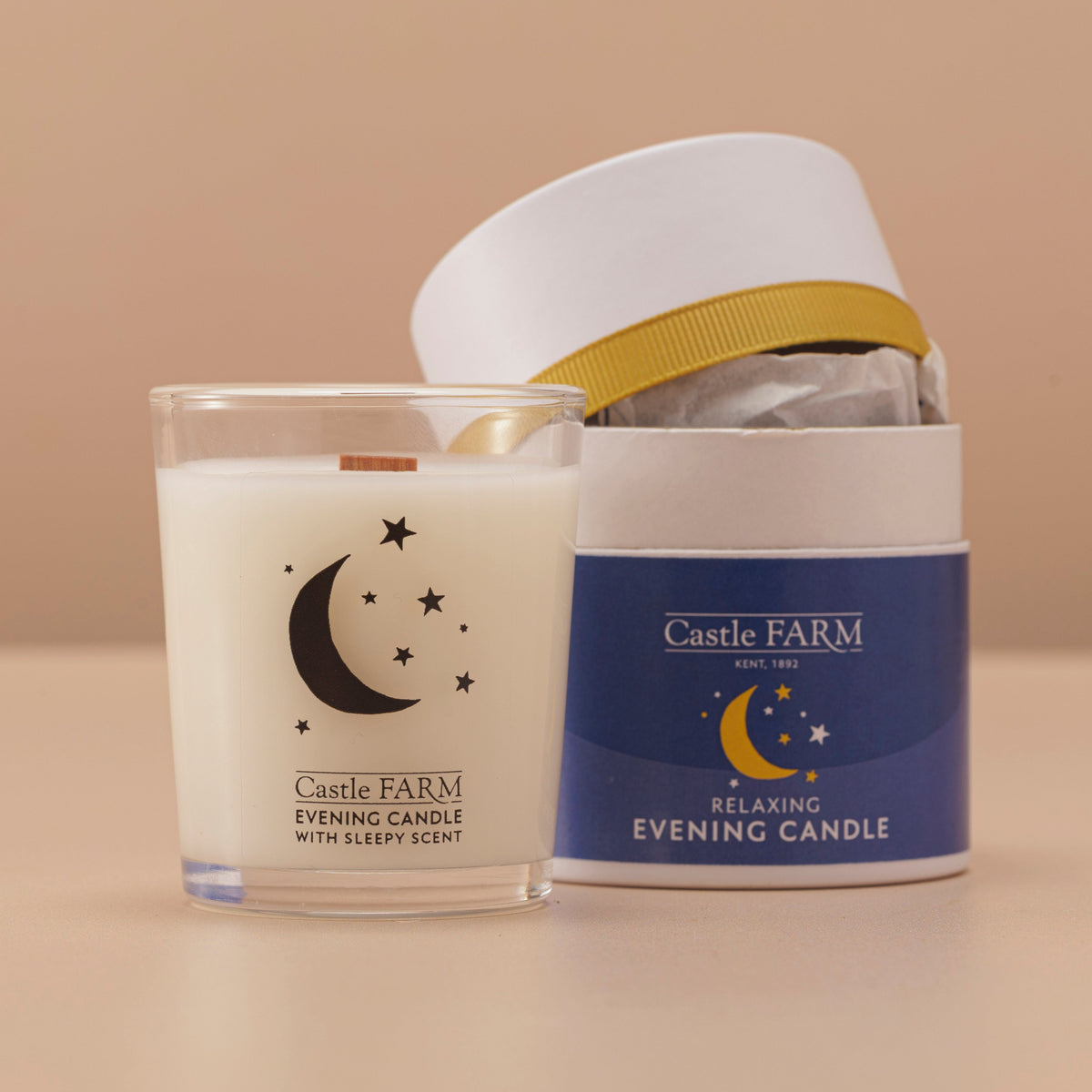 Evening Candle - with Lavender and Hop Sleepy Scent - 9cl