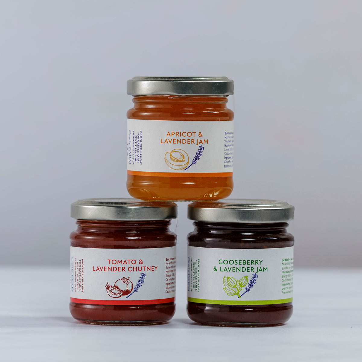Mini Lavender Jams  & Chutneys - Set of 3