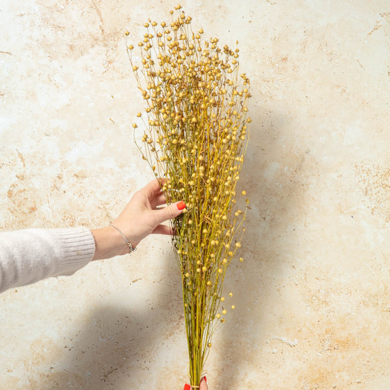 DRIED GOLDEN LINSEED (FLAX) BUNCH