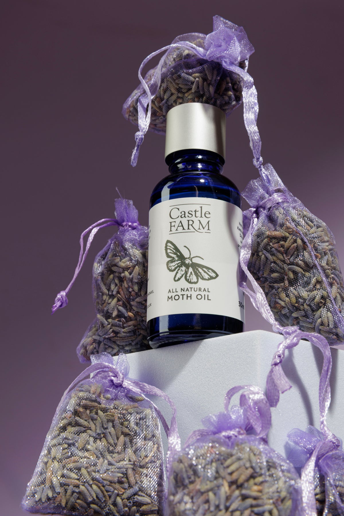 MOTH OIL & ORGANZA LAVENDER BAGS