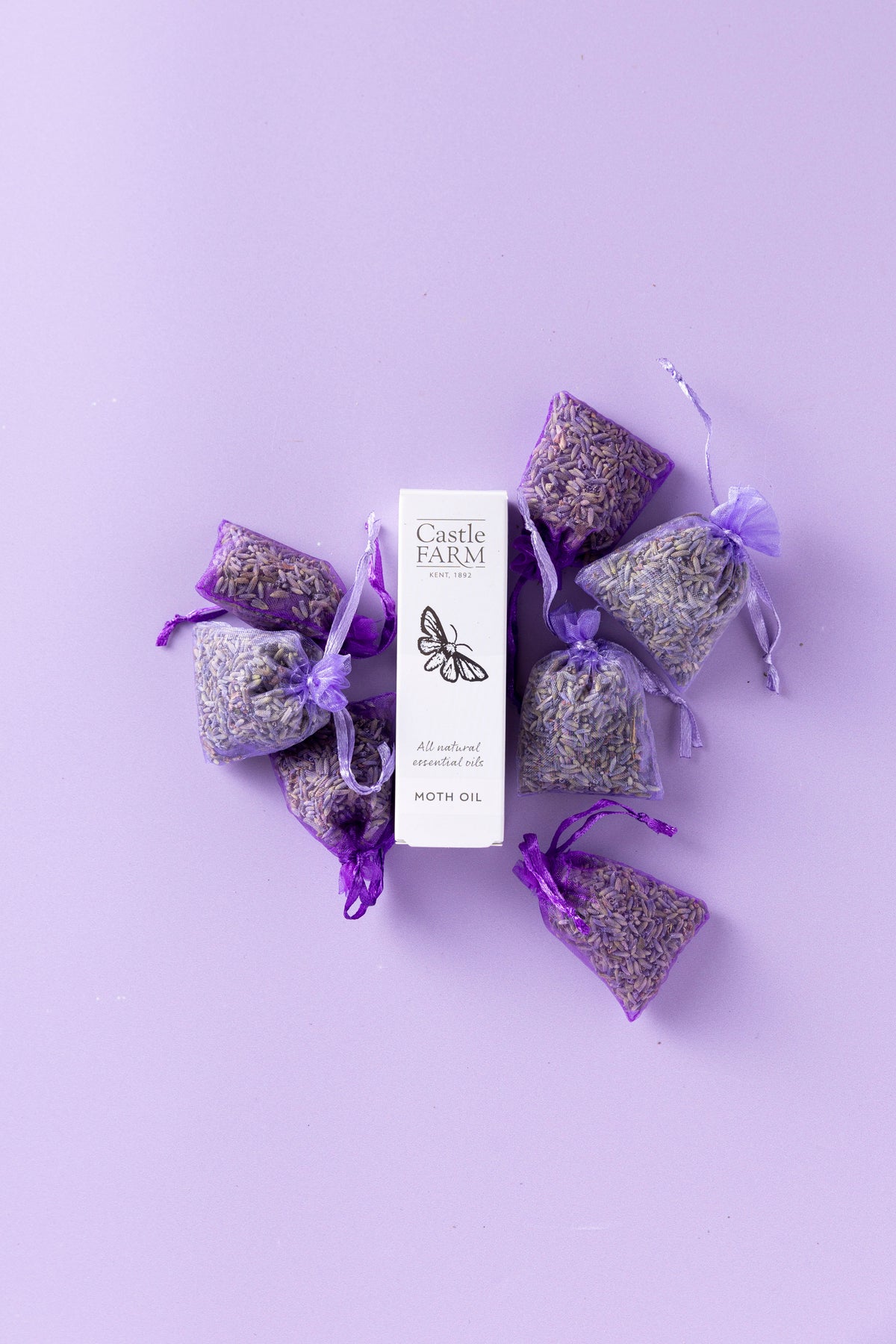 MOTH OIL & ORGANZA LAVENDER BAGS