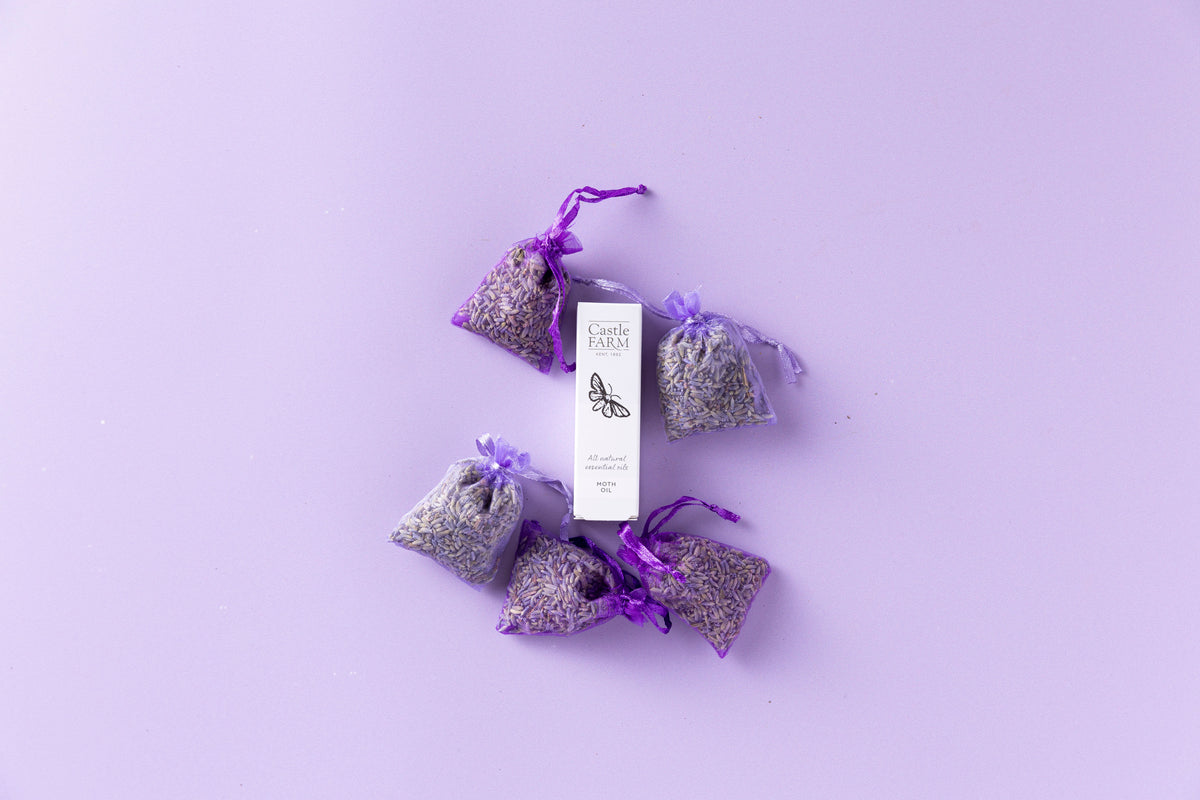 MOTH OIL & ORGANZA LAVENDER BAGS