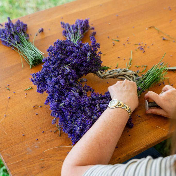 LAVENDER HEART WREATH WORKSHOP