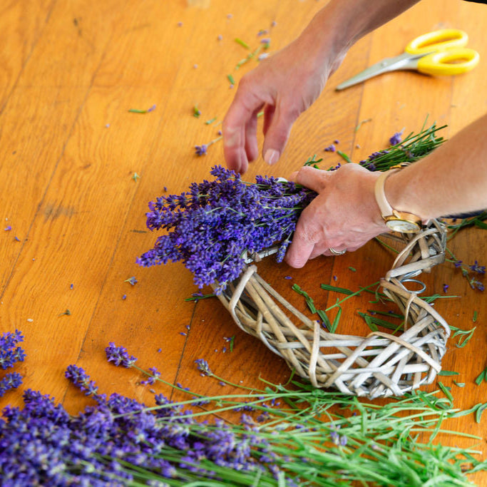 LAVENDER HEART WREATH WORKSHOP