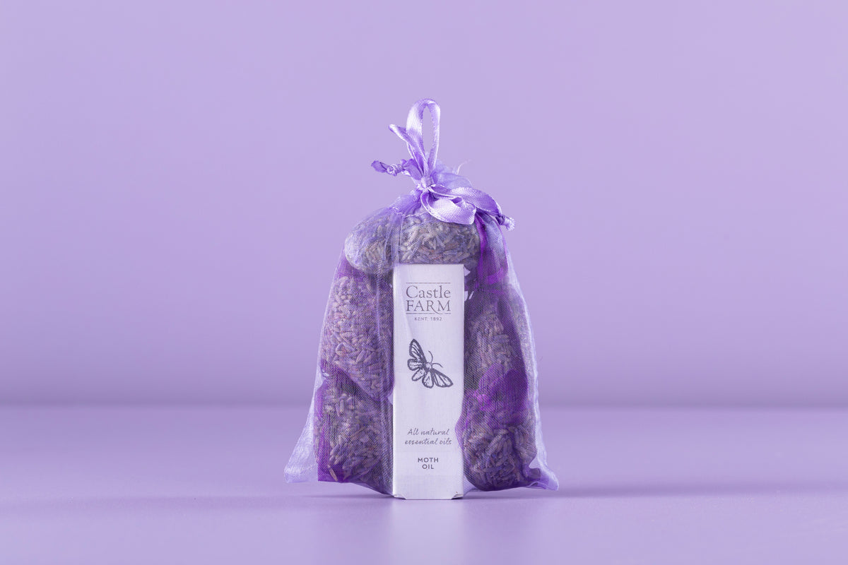MOTH OIL &amp; ORGANZA LAVENDER BAGS