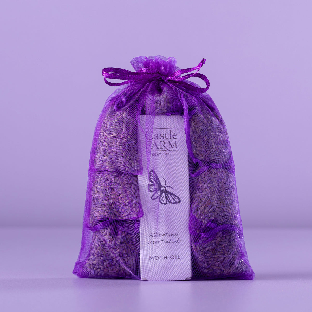 MOTH OIL &amp; ORGANZA LAVENDER BAGS