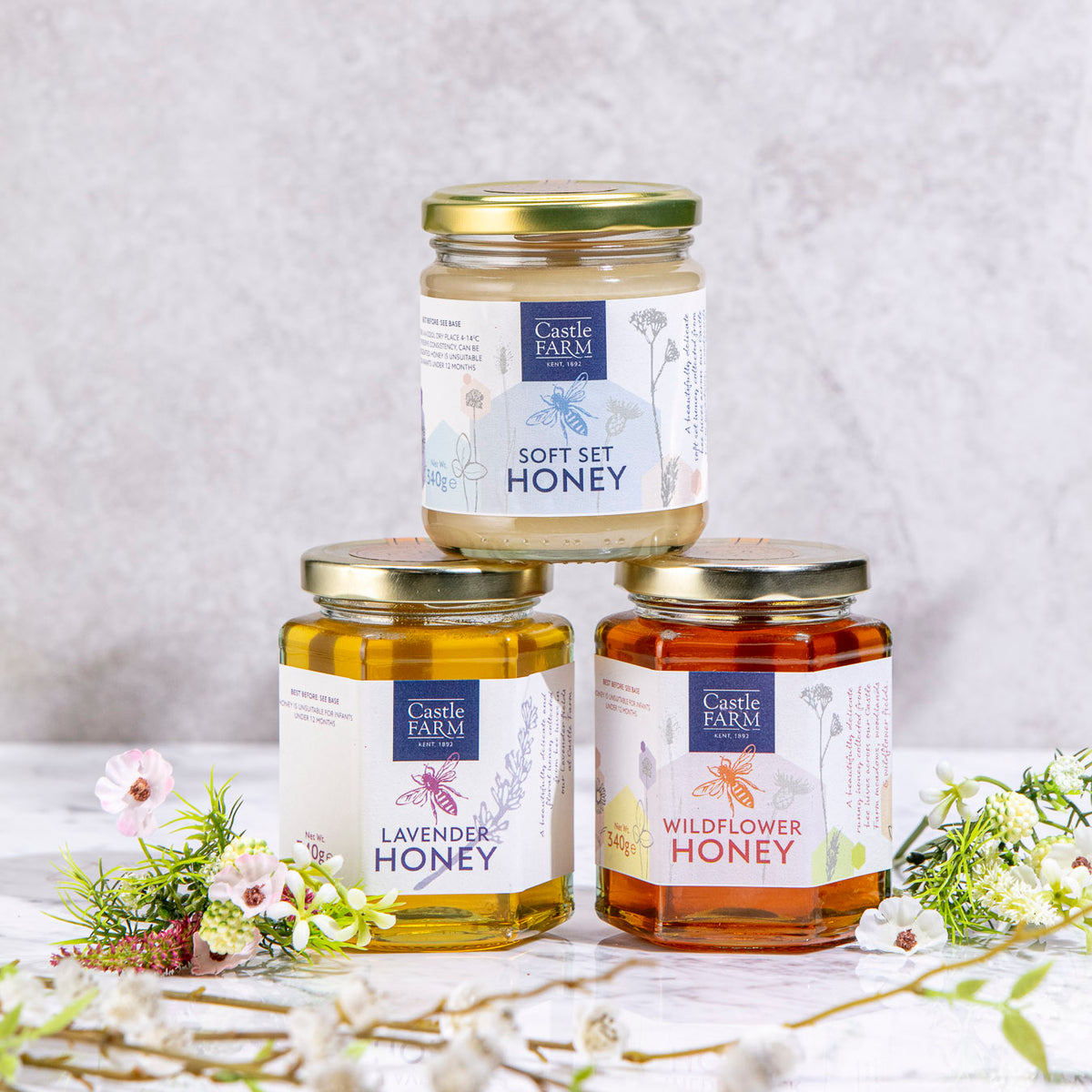 CASTLE FARM WILDFLOWER LIQUID HONEY - 340g