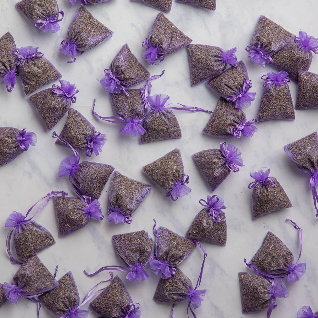 SETS OF LAVENDER ORGANZA BAGS - SMALL