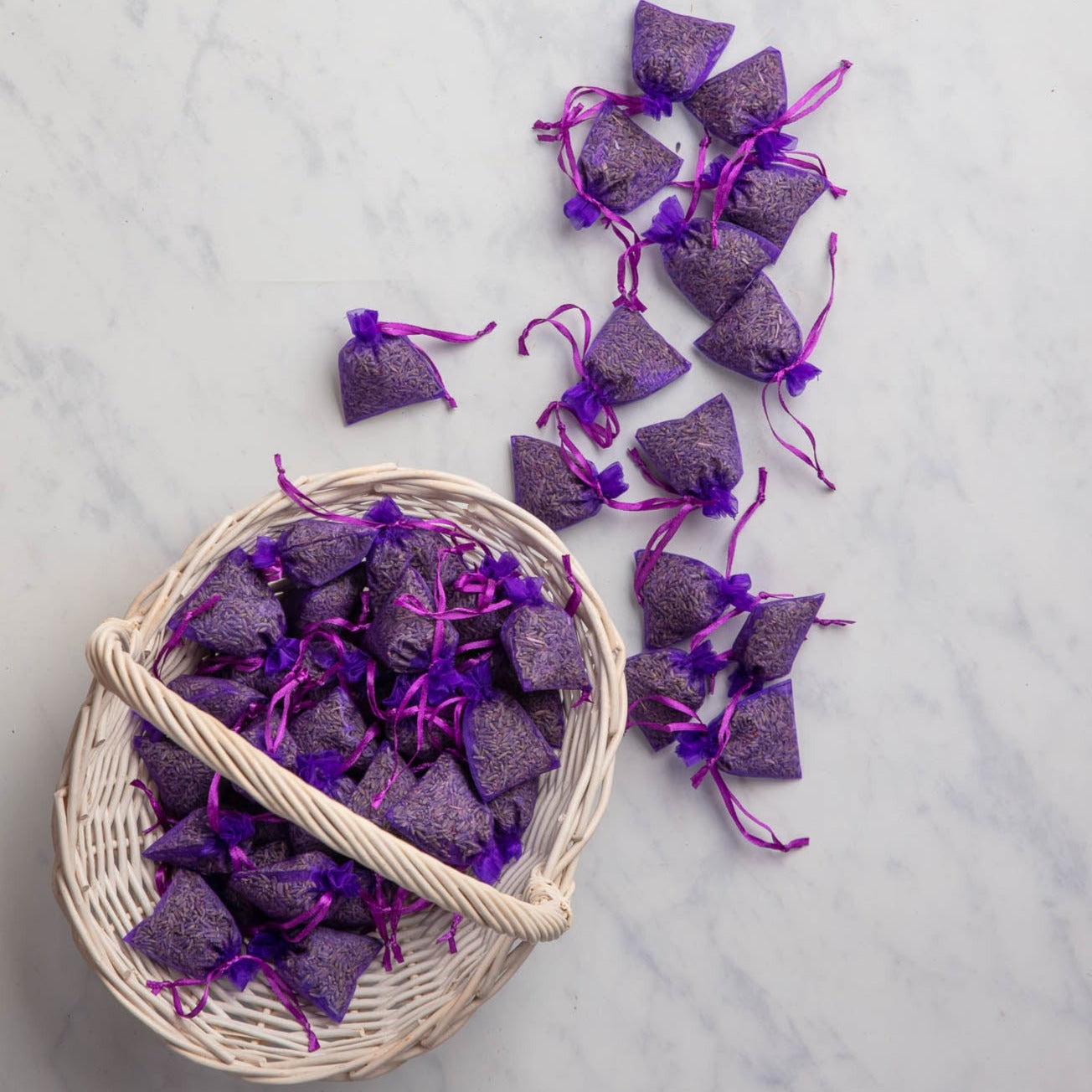 SETS OF LAVENDER ORGANZA BAGS MEDIUM Castle Farm Shop