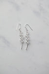 SILVER LAVENDER EARRINGS