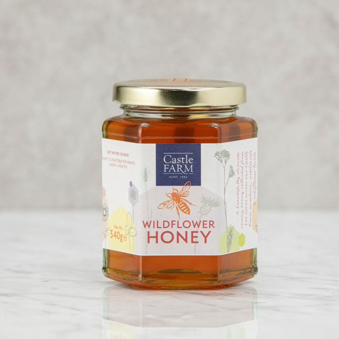 CASTLE FARM WILDFLOWER LIQUID HONEY - 340g